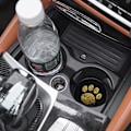 Miniatyrbillede 6 af 6: 2 stk. Bilkopholder-Køleunderlag, Bling Glitter Rhinestone Paw Print Kopunderlag, Gummi Anti-Slip Indsats Auto Drikkeunderlag, Universelle Bilinteriør Tilbehør Yellow