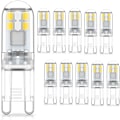 Pikkukuva 1 / 5: G9 LED-lamput 1,5 W vastaa 20 W halogeenia viileää valkoista valoa 6000K, AC 220-240V, ei himmennettävä, minilamppu, välkkymätön, 10 kpl