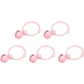 Miniatyrbilde 1 av 3: 5 stk. Klokker Nøkkelringer Rosa Juleringe Klokker Kjæledyrklokker Nøkkelring i Rustfritt Stål for DIY Håndverk Festposer Hengende Sjarmer