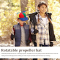 Miniatyrbilde 5 av 7: Propellhatt, morsom helikopterhatt for barn, avtakbar regnbuebaseballhatt for utendørsaktiviteter, barnekostyme til fest
