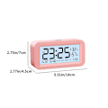 Miniatyrbild 3 av 5: Digital Elektronisk Klocka LED-Display Elektronisk Klocka Stereo Digital Display Snooze Väckarklocka 12/24H Byt Nedräkningstid NUO0430 Pink