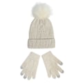 Miniatyrbillede 8 af 10: Strikkede hue kvinder ny Chenille uldhue handsker sæt fortykket varm fluffy hue efterår og vinter Læder Navy blue