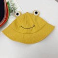 Miniatyrbild 4 av 4: Groda Bucket Hat Söt Bomull Bucket Solhatt Bred Brätte Fiskarehatt för Vuxna Kvinnor Flickor A3 Frog Yellow