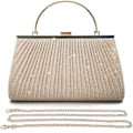 Miniatyrbillede 1 af 6: Aften Tasker Fest Clutch Taske Bryllup Pung Dame Håndtaske Ceremoni Tasker Skuldertaske med Kæde til Bryllup Brud Banket 2-oro