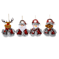 Miniatyrbillede 1 af 4: 4 små julepynt i stof til juletræet
