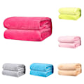 Miniatyrbilde 2 av 4: Polyester Myk Varm Ensfarget Teppe Sovepledd Gulvteppe for Hjem Soverom Sengetøy Sky Blue 70*100cm.