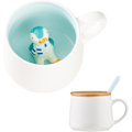 Miniatyrbillede 1 af 6: Gaver til kvinder Sød 3D dyre Kaffe Kops Te Kop Kawaii Ting Sjove Seje Kopper (uden ske og låg)
