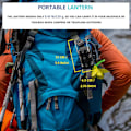 Miniatyrbild 7 av 8: 2 x Portabel LED Campinglykta med Vikbar Krok, Tältlampor