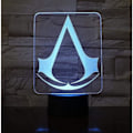 Miniatyrbillede 4 af 5: Assassins Creed Spil Logo Natlampe Gave til Børneværelse Indretning Farveskiftende Studieværelse 3D LED Natlampe