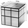 Pikkukuva 2 / 5: Mirror Cube 3x3x3 Speed Cube - Hopeinen Magic Cube -palapeli, kuutiopelit lapsille ja aikuisille