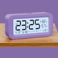 Miniatyrbild 4 av 5: Digital Elektronisk Klocka LED-Display Elektronisk Klocka Stereo Digital Display Snooze Väckarklocka 12/24H Byte Nedräkning Tid NUO0430 Purple