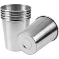 Miniatyrbilde 1 av 5: 6-pakning 8 Ounce 230ml Rustfritt Stål Knusesikker Pint Drikke Metall