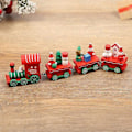 Miniatyrbilde 1 av 5: Juletog i tre - Julerpynt - Håndverk i tre - Julen 2023 - Navidad - Noel - Gaver - Godt nytt år 2024 D-Red Green