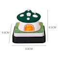 Miniatyrbillede 3 af 3: 2024 Kalender Memoblok Med Lys Interessant Formet 3d Kalender Notesblok Til Familie Ven Nabo Gave Mushroom House Green