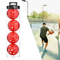 Miniatyrbild 3 av 5: Inomhus Pickleballs - Inomhusbanans Pickleball Bollar - 4-pack Pickleballs - Turnering Pickleballs Red 74mm