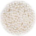 Miniatyrbillede 1 af 8: Til håndværk, elfenbensfarvede imiterede perler, små syede perler med huller, kan bruges til at lave armbånd, halskæder, hår, håndværk, dekorationer og vaser 10 mm