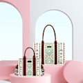 Miniatyrbillede 3 af 5: Wrangler Tote Taske Western Tasker til Kvinder Skuldertaske Boho Aztec Håndtasker NY Beige blue S
