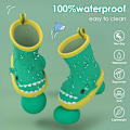 Pikkukuva 4 / 6: 1 kpl Vauvan Sadekumit Lapset Tytöt Wellies Ihanat Kuviot Pojat Wellies EVA Liukumaton Vedenpitävä Vauva Ulkoilukengät Red &Blue 16cm