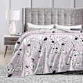 Miniatyrbillede 4 af 4: Snoopy Flannel Tæppe Super Blødt Flannel Fleece Tæppe Fluffy Varmt Tæppe Til Seng, Sofa, Flere Størrelser Til Voksne Børn Teenagere Velmatchet B 80x60in 200x150cm