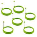 Miniatyrbild 1 av 5: St Silikon Äggringar, Äggringar Non Stick, Äggkokningsringar, Stekt Äggform Eller Pannkaksringar Nonstick Form Ring Rund Green