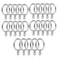 24-pack Metall Gardinringar, 30 mm Innerdiameter För Gardinstänger, Stänger Och Draperier, Silver