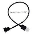 Pikkukuva 3 / 3: Full Speed 5V Jännitteenkorotus USB - 4-Pin PC Tuuletin Suojattu Virtasovitin Kaapeli