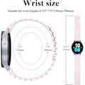 Miniatyrbilde 7 av 8: Myk stropp kompatibel med Samsung Galaxy Watch 4/5/6, stropp for kvinner og menn, klassiske silikon sportsbånd med magnetisk lukking Pink sand