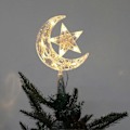 Pikkukuva 3 / 5: Joulukuusen Huipputähti Luova Muoto Paristoilla Toimivat LED-Valot Loistava Joulukuusen Huipputähti 3D Viisikärkinen Tähti Koriste Juhlatarvikkeet KAESI Warm White