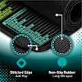 Miniatyrbilde 2 av 6: Excel Hurtigtaster Musematte - Utvidet Stor XL Jukseark Gaming Musematte | PC Kontor Regneark Tastaturmatte | Sklisikker Sydd Kant