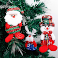 Miniatyrbilde 3 av 5: 12/1 stk. Juleplysjdukke Ornamenter Julenissen Snømann Juletre Hengende Anheng Hjem Jul Nyttår Festdekorasjoner Gaver 06-E(11x7cm)