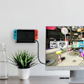 Miniatyrbild 5 av 5: Flytande Väggmonterad Hylla Akrylhållare för Nintendo Switch Docka Multicolor, Black Style A
