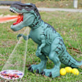 Miniatyrbild 4 av 5: Tyrannosaurus T-rex Gående Realistiska Ljud Batteridriven Dinosaurie Leksak Hög Kvalitet TAO green