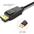 Miniatyrbilde 4 av 5: DisplayPort til HDMI 1,8 meter gullbelagt kabel, Avacon Display Port til HDMI Adapter Hann til Hann Svart, 2-pakning