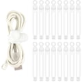 Miniatyrbilde 1 av 3: Kabelbånd Gjenbrukbare Silikon Kabelbånd 16 stk Hvite Kabelbånd Kabelbåndorganisatorer for Hodetelefoner Telefonlader Lydkabel Datamaskin (Hvit)