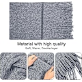 Miniatyrbilde 4 av 7: Vinter Unisex Beanie Hatt, Skjerf og Hansker Sett, Elastisk Strikket Hatt Langt Skjerf Berøringsskjermhansker Med Tykk Fleece Innerfôr for Menn og Kvinner Grey