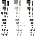 Miniatyrbild 1 av 5: Reparationssats för dragkedjor Metallfästen Stift Dragkedja Topp/Botten Stopp (3 färger) 13 set Dragkedjehållarpluggar för utbytesdragkedjor