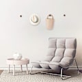 Miniatyrbild 3 av 3: Väggkrok, Naturlig Träklädkrok Väggmontering (4-pack)