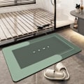 Miniatyrbillede 1 af 7: Superabsorberende Gulvmåtte, Hurtigtørrende Badeværelsesgulvtæppe, Enkel Køkkendørmatte, Maskinvaskbar Stor Stuegulvtæppe (40 x 60 cm) Rectangle Green