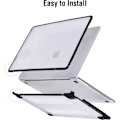 Miniatyrbillede 4 af 5: Etui kompatibelt med Macbook Air 13 tommer M1 A2337 A2179 A1932, udgivet 2021-2018, frostet transparent