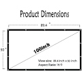 Miniatyrbild 4 av 7: 100 tum Projektorduk 16:9 HD Vikbar för Hemmabio Cinema Inomhus Utomhus
