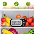 Miniatyrbillede 2 af 5: 4 stk. Digitalt køleskabstermometer Frysertermometer med stor LCD-skærm Stand til rumkøkken