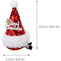 Miniatyrbilde 7 av 7: 8 stk Mini Julehatt Hårklipp Julehatt Hodebånd Glitter Julenissehatt Hårklipp Hodeplagg Hodebånd Julenissehatt for Barn Voksne Julenissen