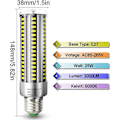 Miniatyrbillede 3 af 5: 2 Pak E27 LED Majslys Pærer 25W Dagslys Hvid 6000K 3000LM Ækvivalent 250W Glødepære, E27 LED Majslys E27 LED Lys Ikke Dæmpbar