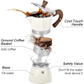 Pikkukuva 4 / 5: Espressokeitin, 3 espressokupin mokkapannu - 150 ml manuaalinen kuubalainen kahvinkeitin, premium-alumiininen italialainen mokkaespresso