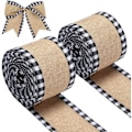 Miniatyrbilde 2 av 5: 2 stykker falsk burlap jule-sløyfebånd for jul