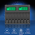 Miniatyrbillede 2 af 8: Batterioplader med LCD-display, intelligent til opladning af AA/AAA NiCd NiMh batterier, oplader til aa aaa