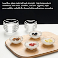 Pikkukuva 4 / 5: Mini lasiset nipistyskulhot BPA-vapaat lyijyttömät kirkkaat vanukaskulhot kahvilaan 10.5cm