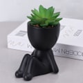 Miniatyrbilde 2 av 5: Sett med 2 kunstige sukkulentplanter, falske planter for skrivebord, bad, tilbehør til hjemmerom