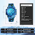 Miniatyrbild 6 av 7: Digital Klocka för Pojkar, Barnklockor med Alarm, Stoppur, 12-24H, Elektroniska Barnklockor, LED-Klocka för Juniorer Blue