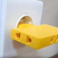 Miniatyrbilde 4 av 4: Roterbar EU Plugg Konverter 3 I 1 Roterbart Uttaksforlenger 180 Graders Forlengelsesplugg Mini Uttaksadapter